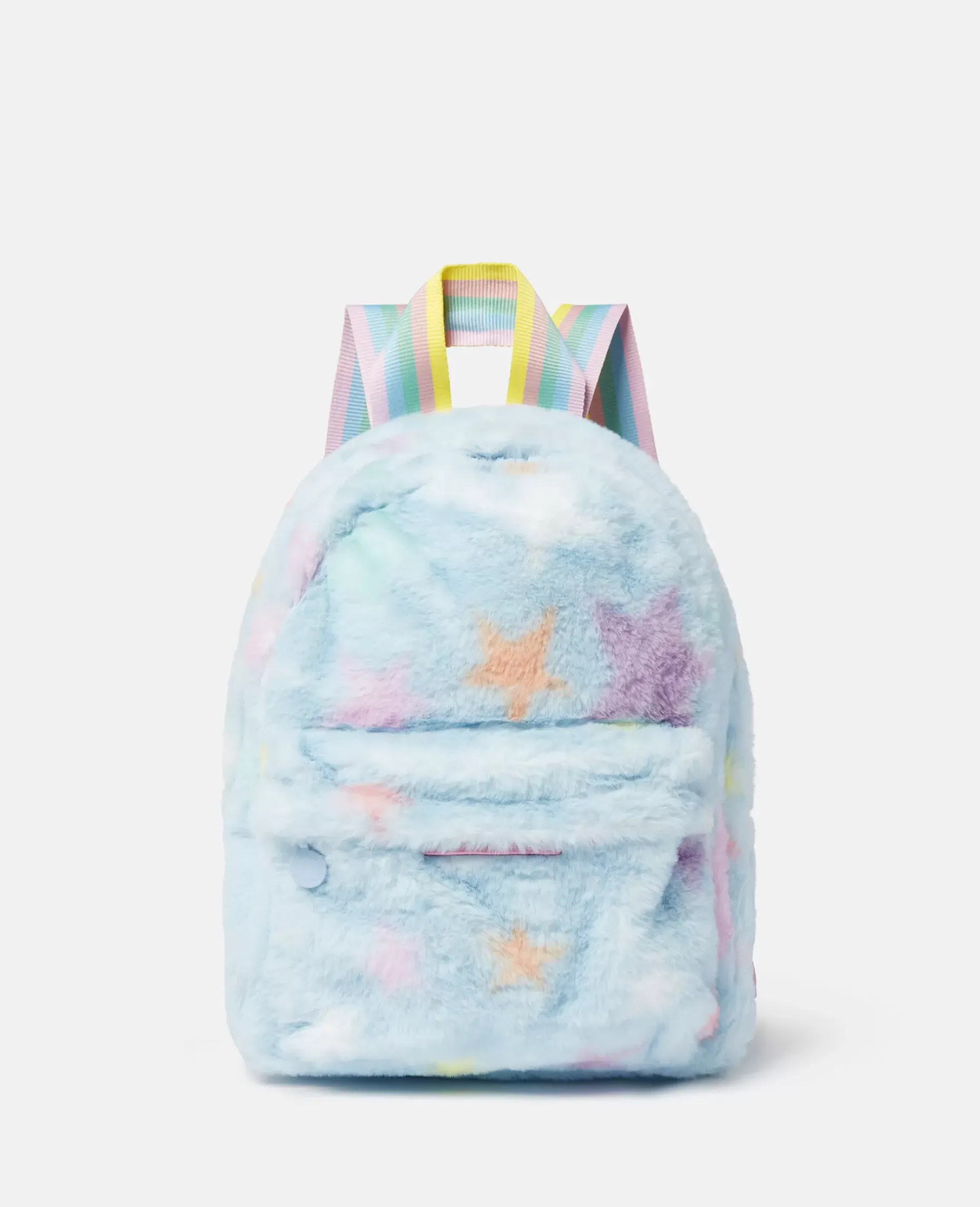 Star Print Fluffy Backpack