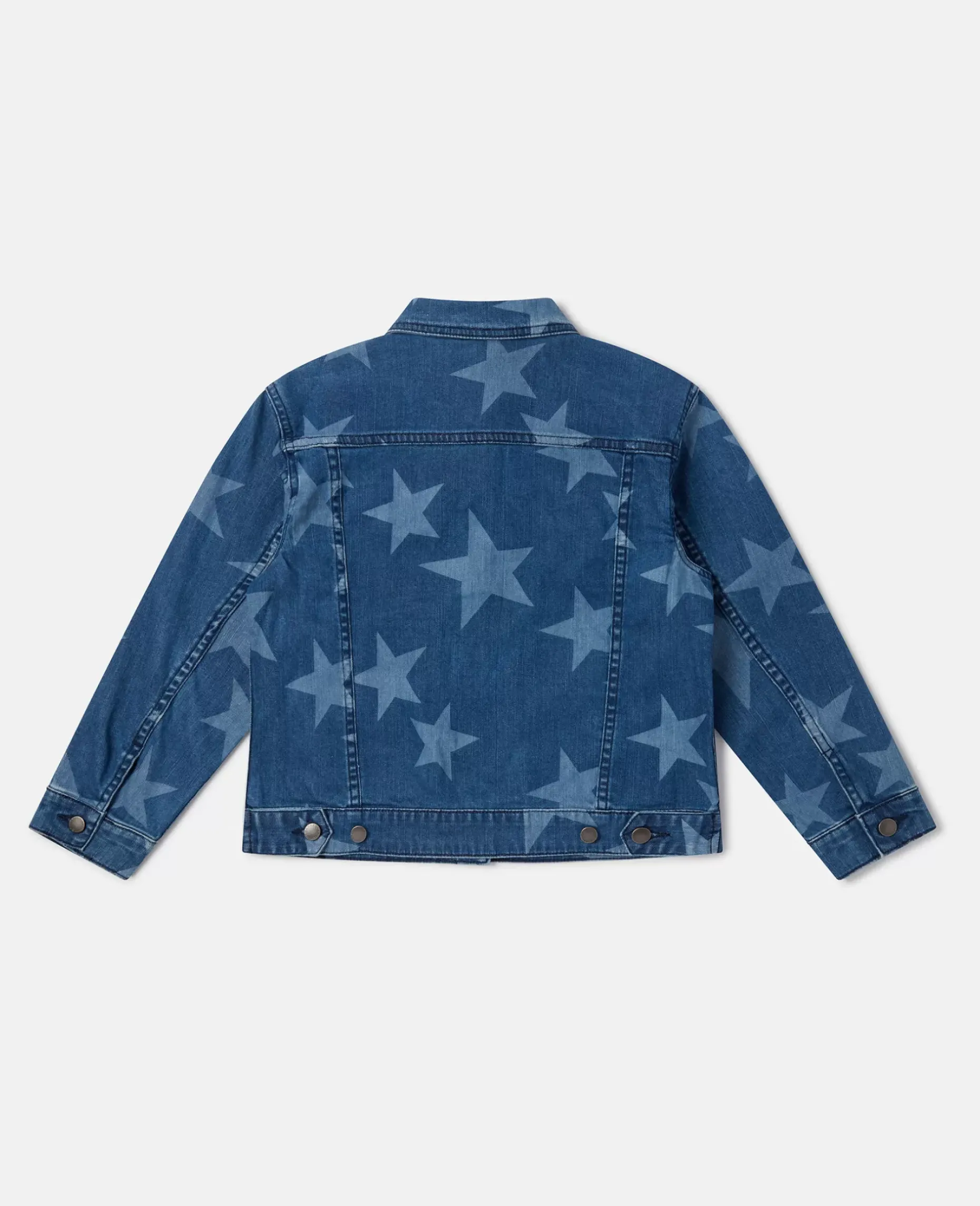 Star Print Oversized Denim Jacket