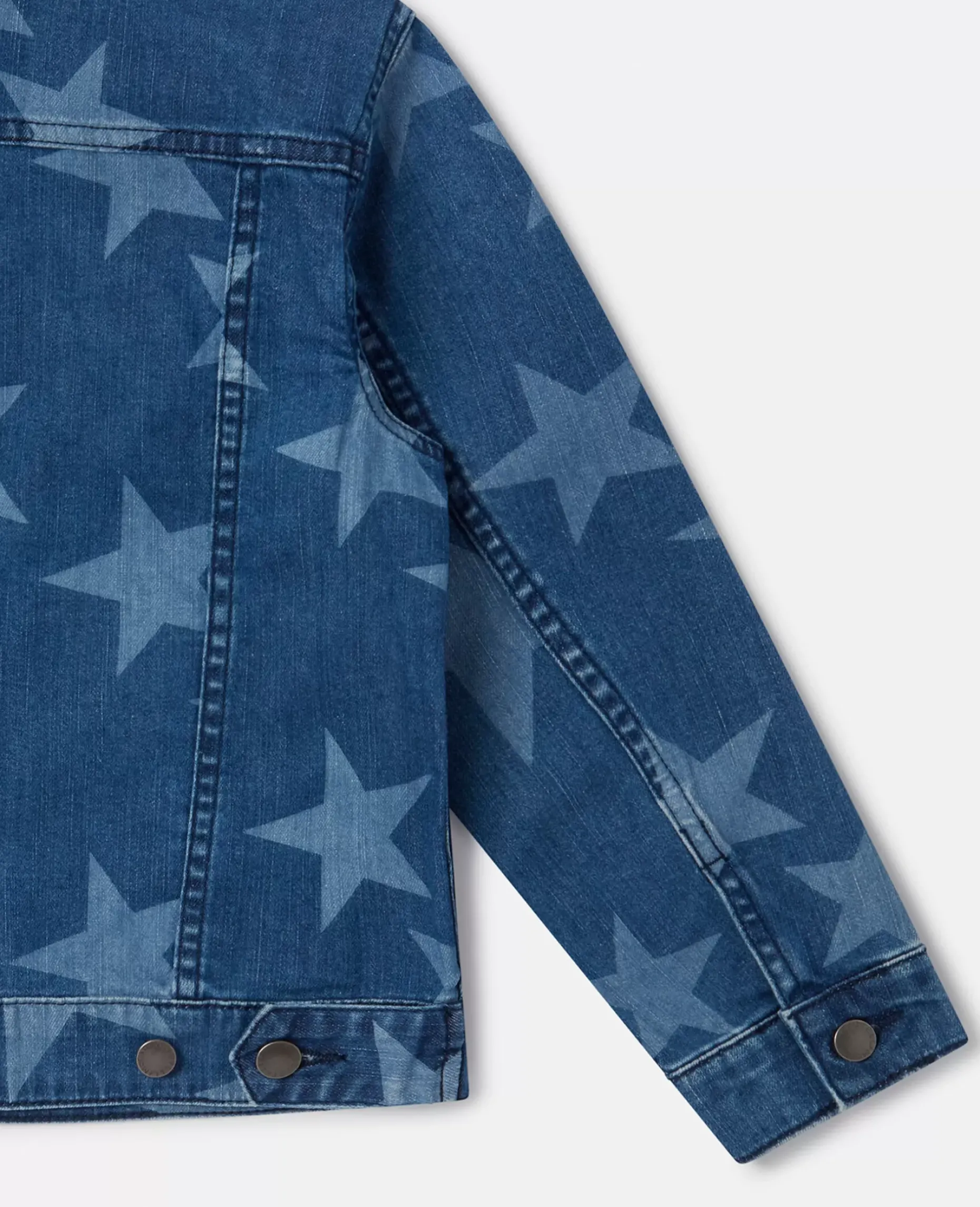 Star Print Oversized Denim Jacket