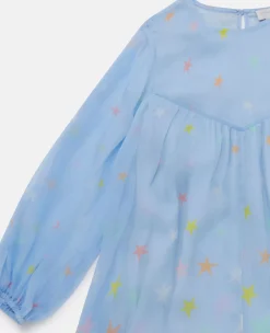 Star Print Silk Dress