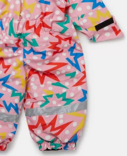 Starburst Print Padded Pramsuit