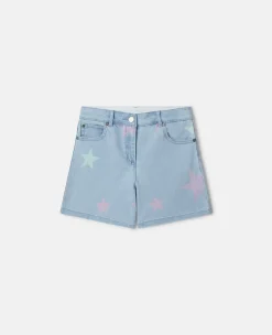 Stella Star Print Denim Shorts