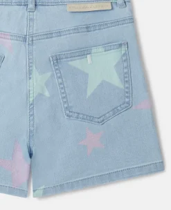 Stella Star Print Denim Shorts
