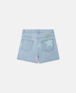 Stella Star Print Denim Shorts