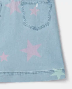 Stella Star Print Denim T-Shirt Dress