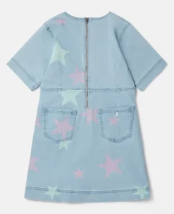 Stella Star Print Denim T-Shirt Dress