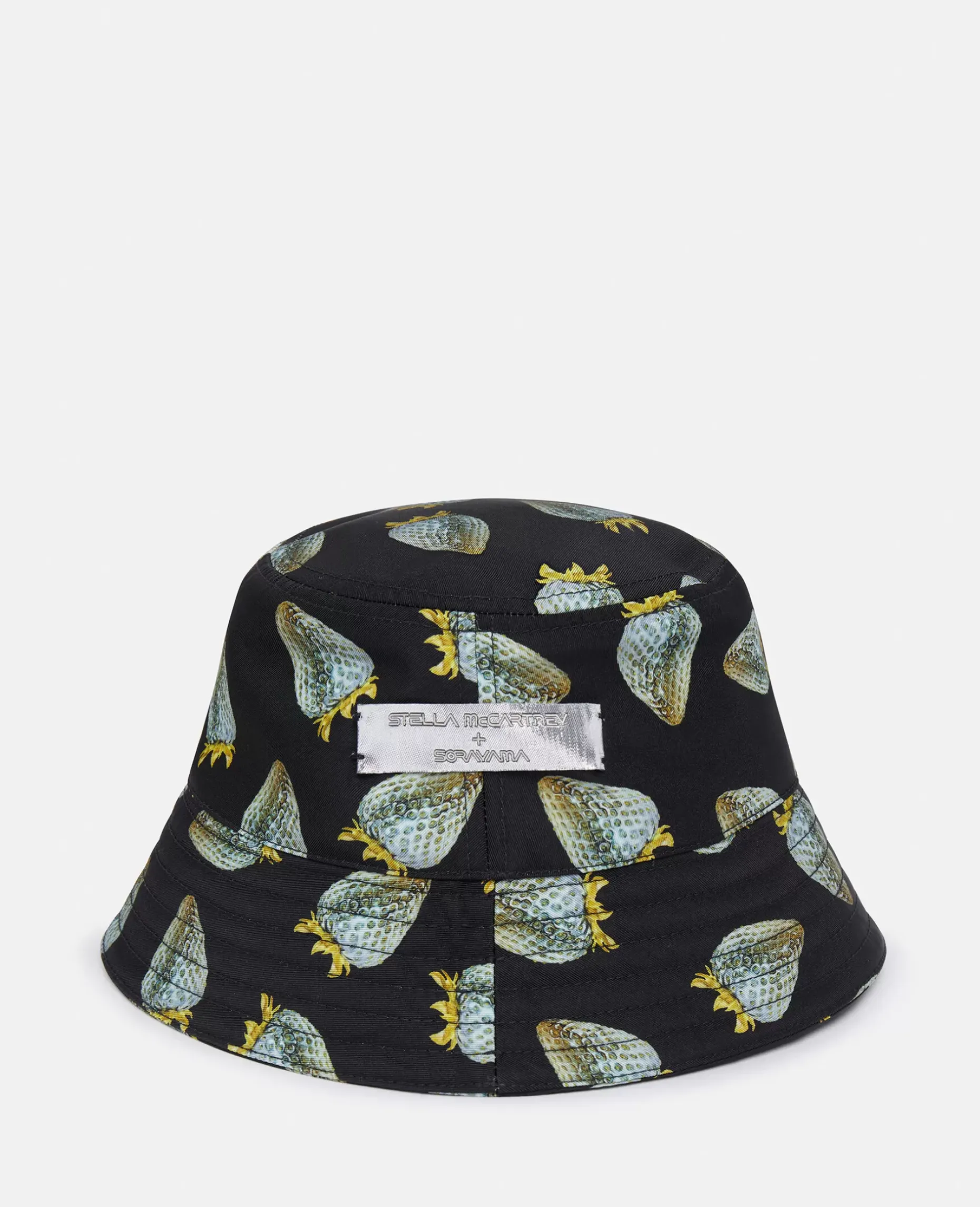 Strawberry-Print Regenerated Nylon Bucket Hat