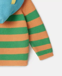 Striped Bumblebee Hooded Cardigan