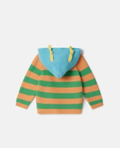 Striped Bumblebee Hooded Cardigan
