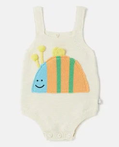 Striped Bumblebee Motif Bodysuit