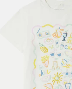 Summer Doodles Motif T-Shirt