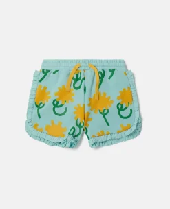 Sunflower Print Shorts