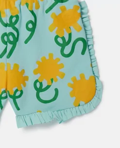 Sunflower Print Shorts