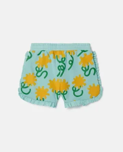 Sunflower Print Shorts