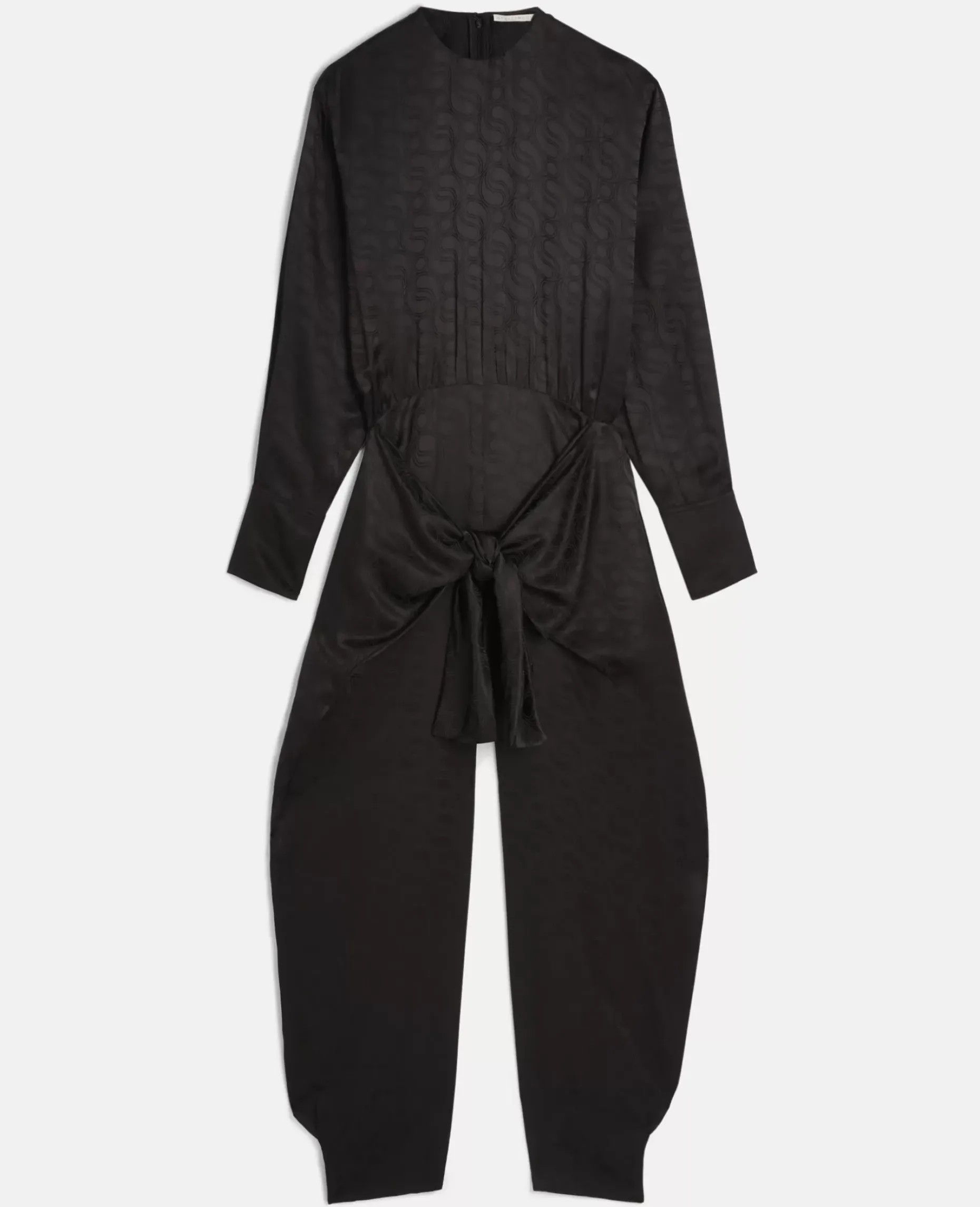 S-Wave Jacquard Wrap Jumpsuit