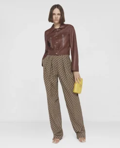 S-Wave Pleat Front Straight Leg Trousers