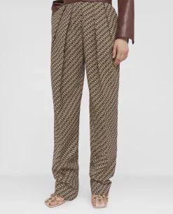 S-Wave Pleat Front Straight Leg Trousers