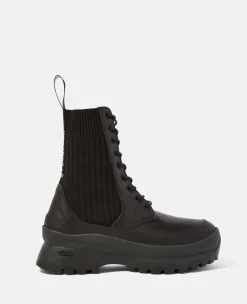 Trace Lace-Up Biker Boots