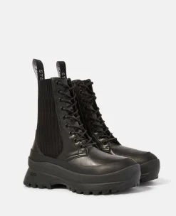 Trace Lace-Up Biker Boots