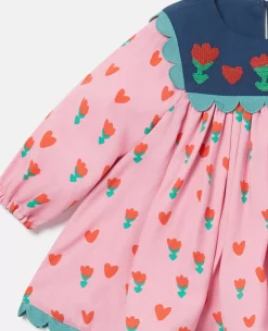 Tulip Print Dress And Bloomers Set
