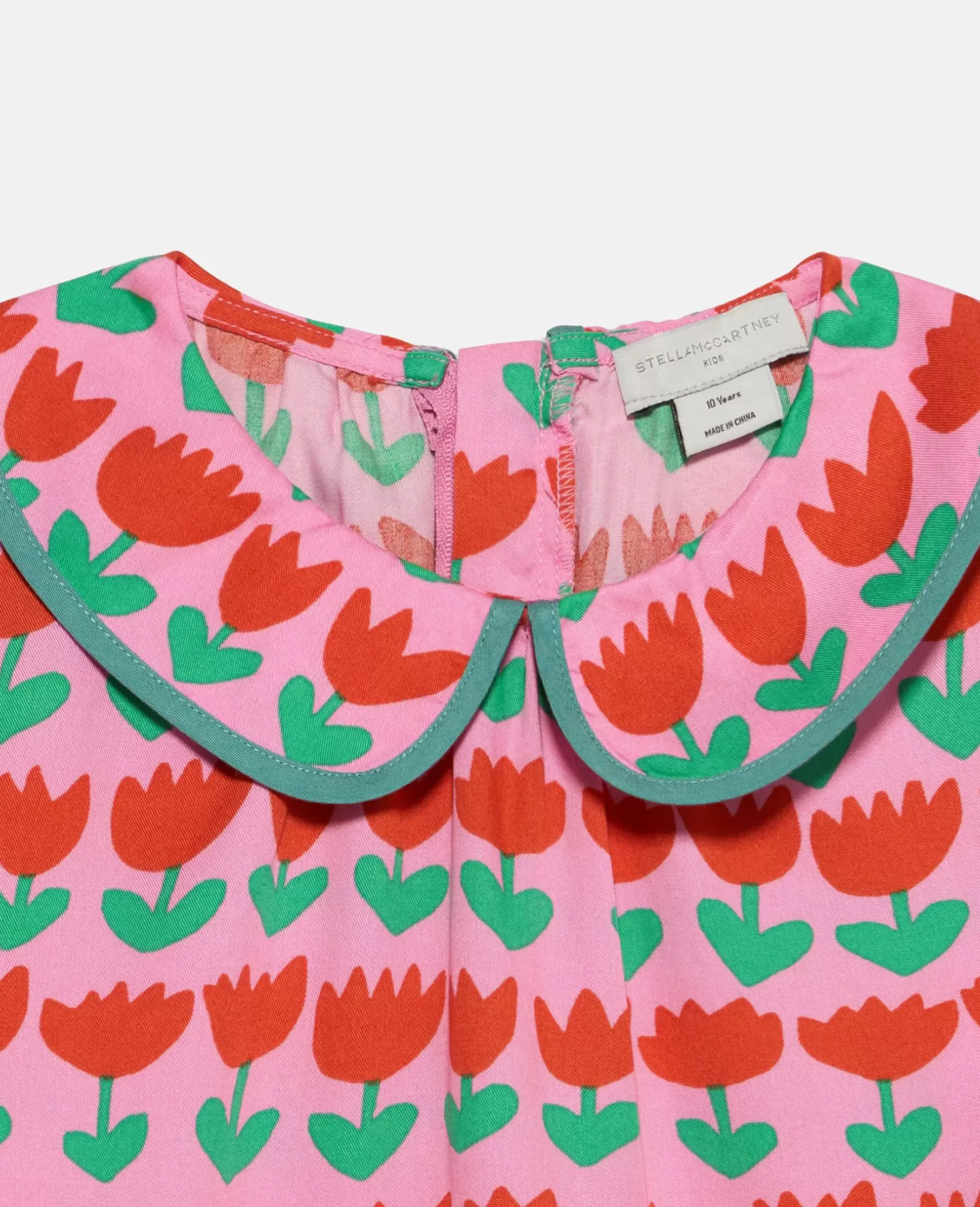 Tulip Print Peter Pan Collar Dress