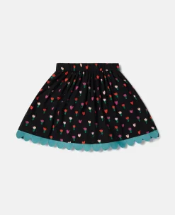 Tulip Print Skater Skirt