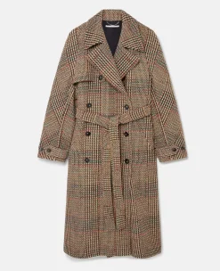 Tweed Belted Long Coat