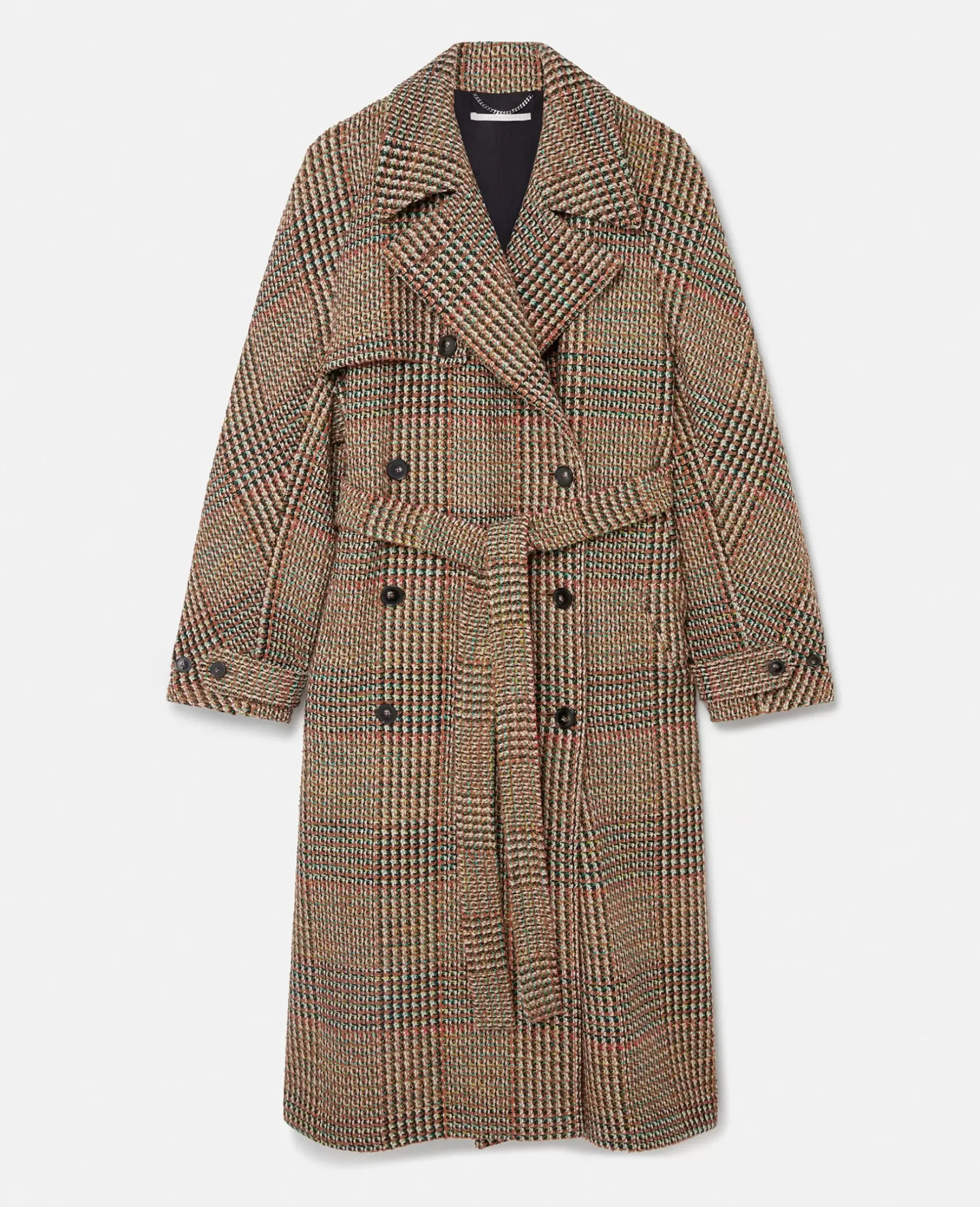 Tweed Belted Long Coat