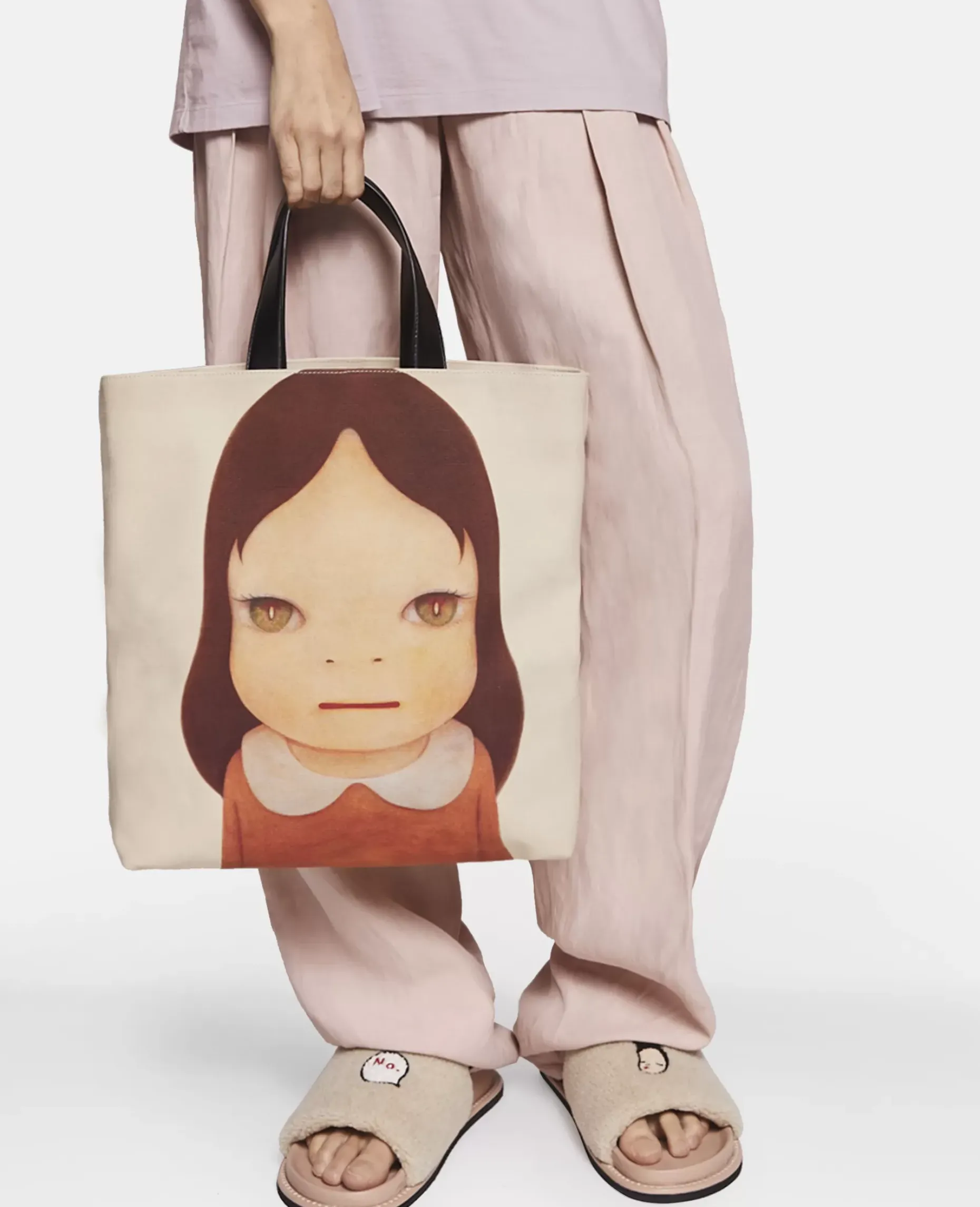 Twins I Print Cotton Canvas Tote Bag