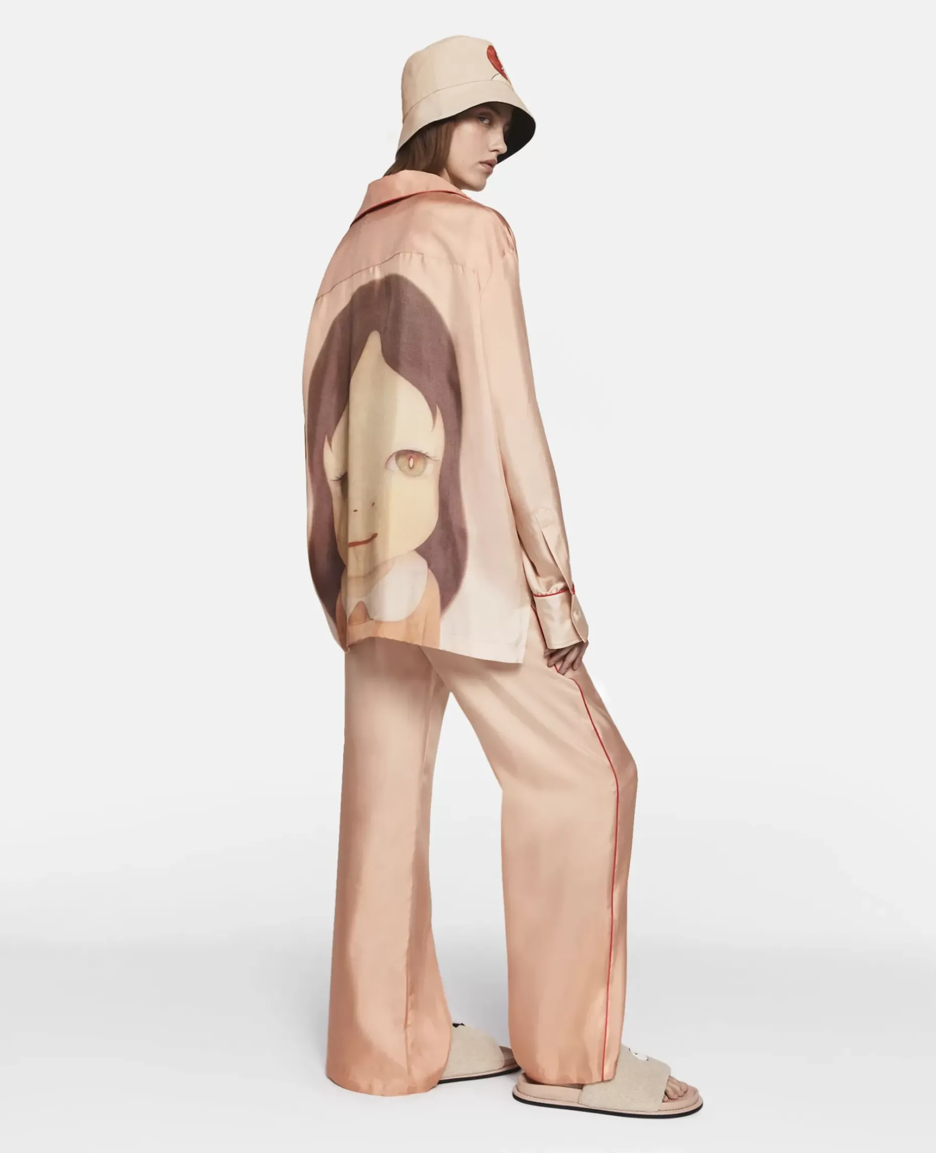 Twins I Print Silk Twill Shirt