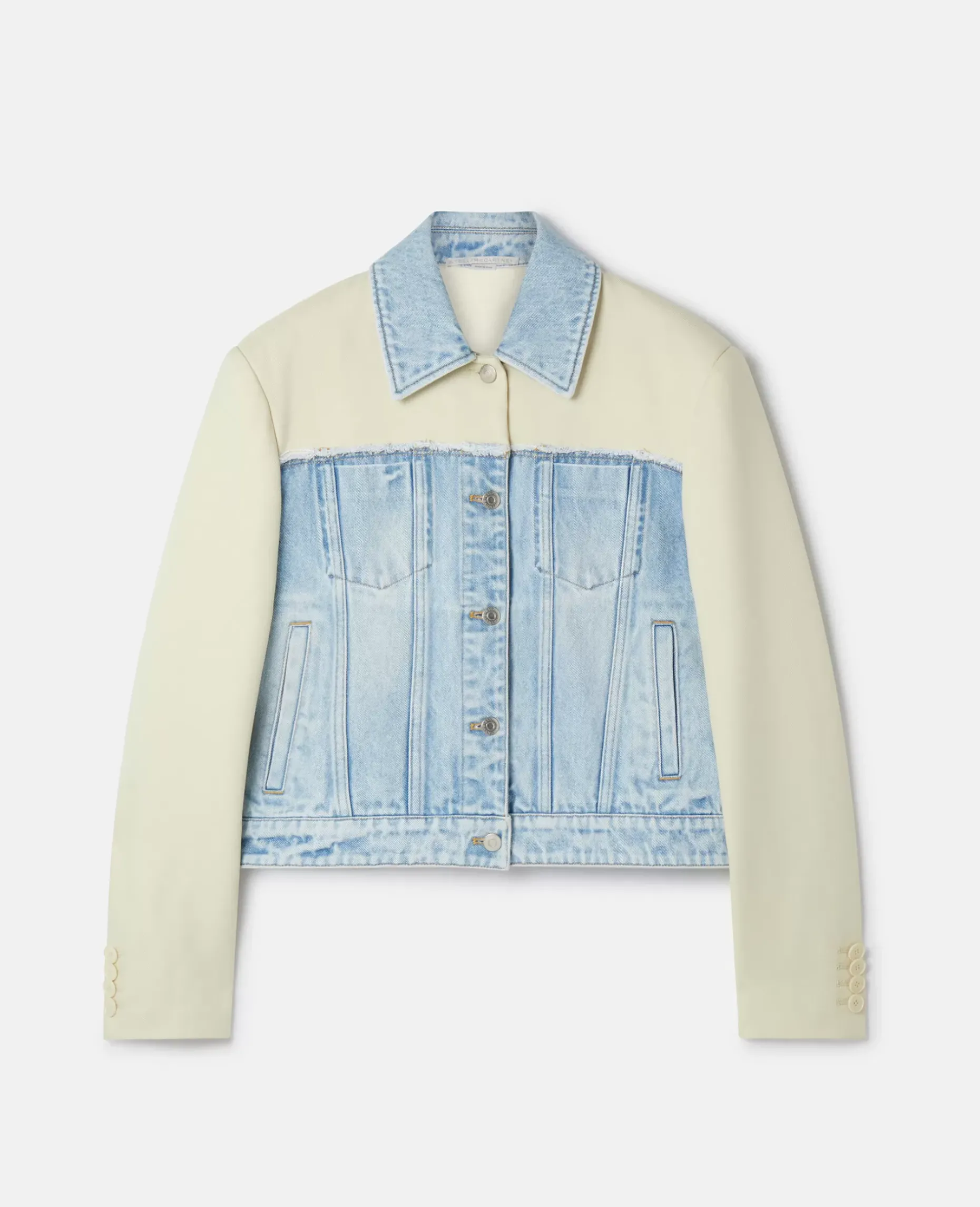 Two-Tone Panelled Denim Jacket