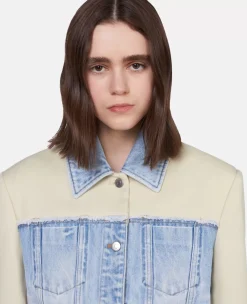 Two-Tone Panelled Denim Jacket