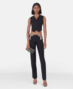 Ultra Low Rise Diamante Star Trousers
