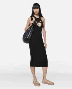 Upset Kitty Crochet Patch Racerback Midi Dress
