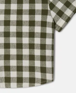 Veggie Embroidery Gingham Shirt