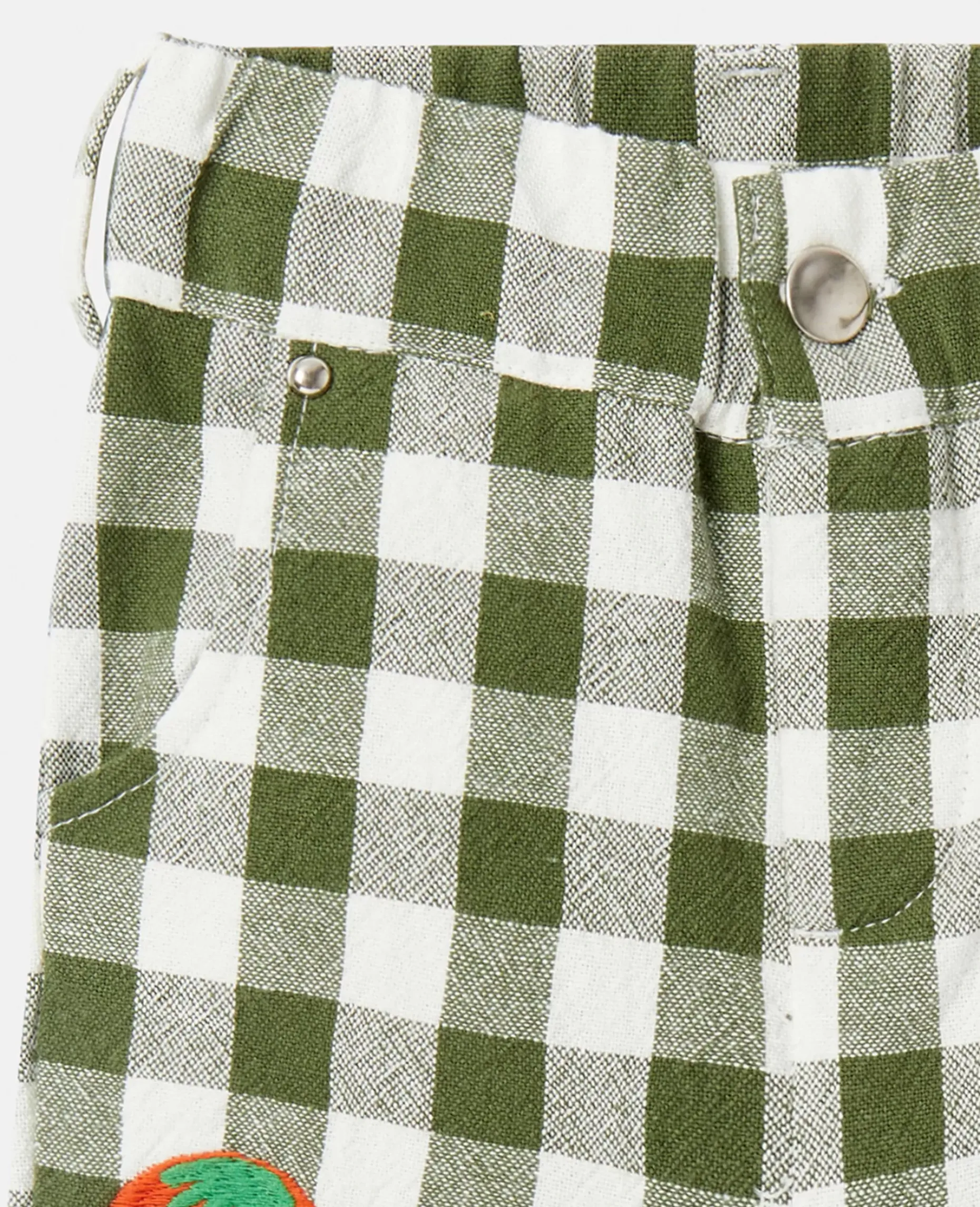 Veggie Embroidery Gingham Shirt