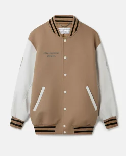 Vitruvian Woman Graphic Wool Varsity Jacket