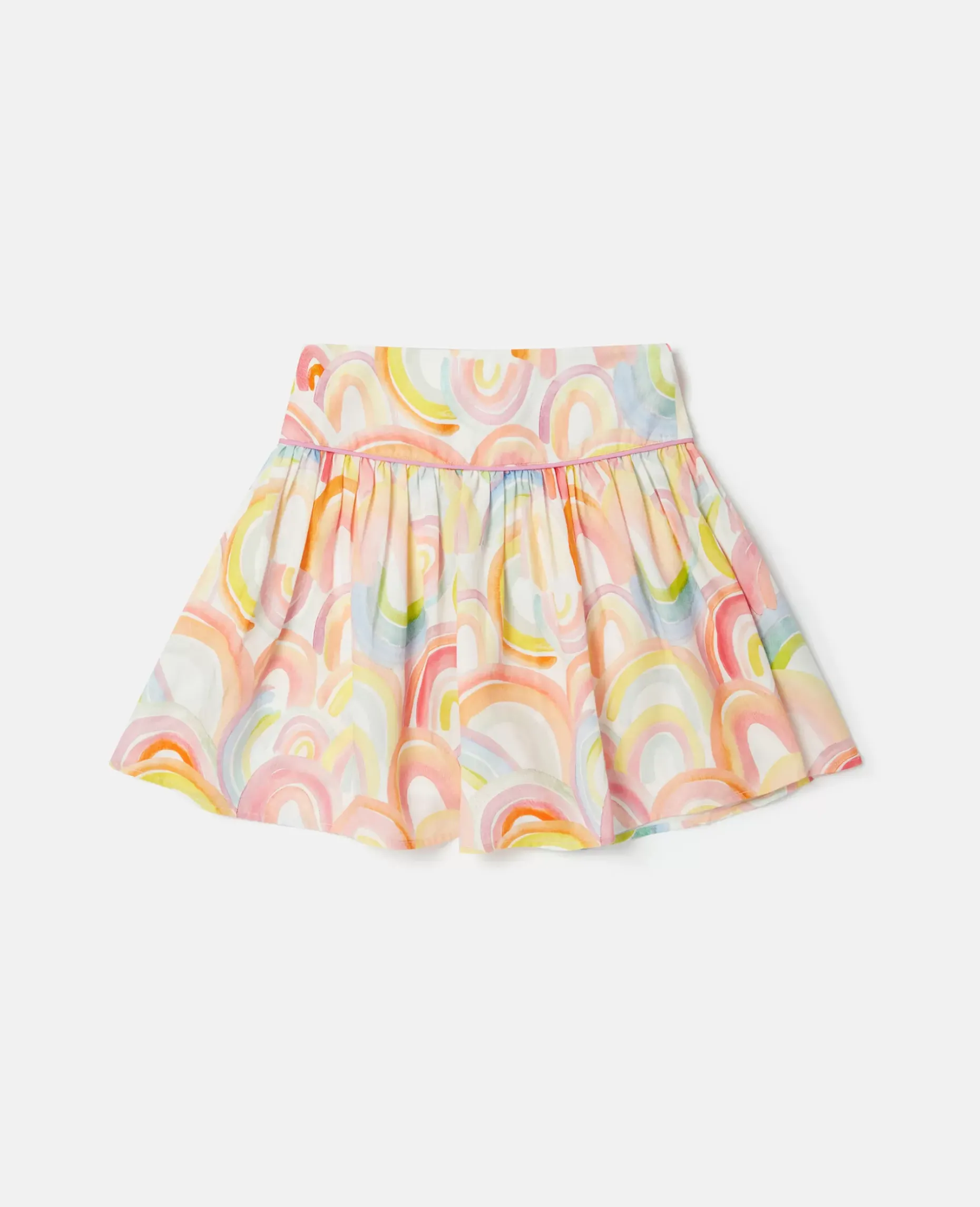 Watercolour Rainbow Print Skater Skirt