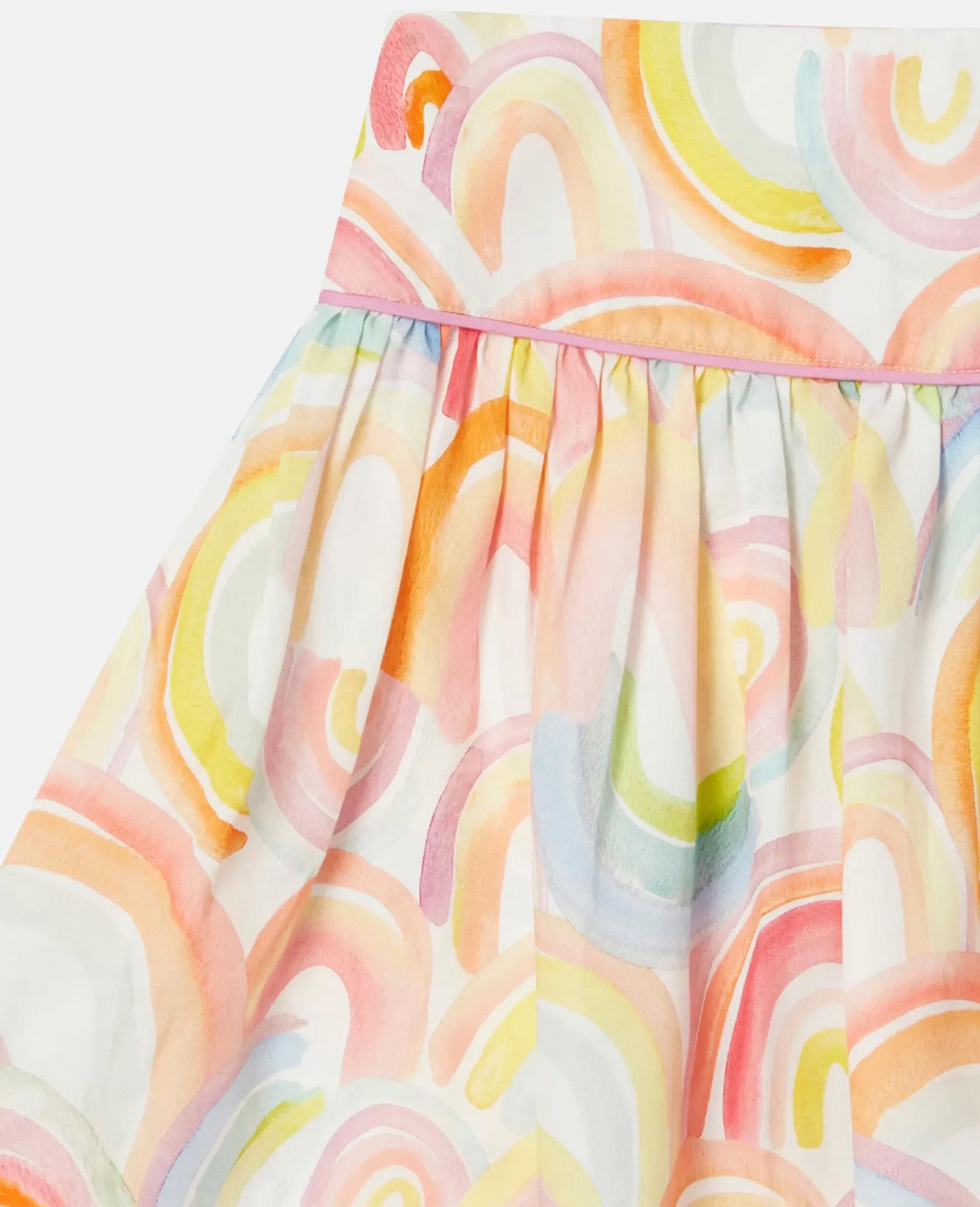 Watercolour Rainbow Print Skater Skirt