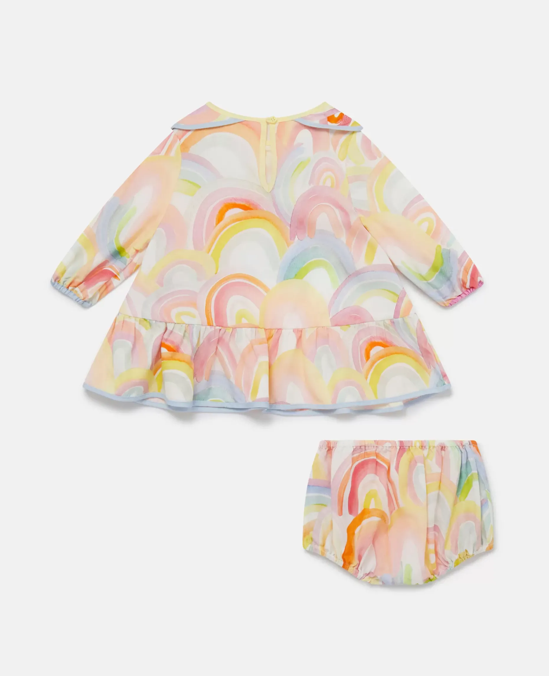 Watercolour Rainbow Print Dress And Bloomers Set