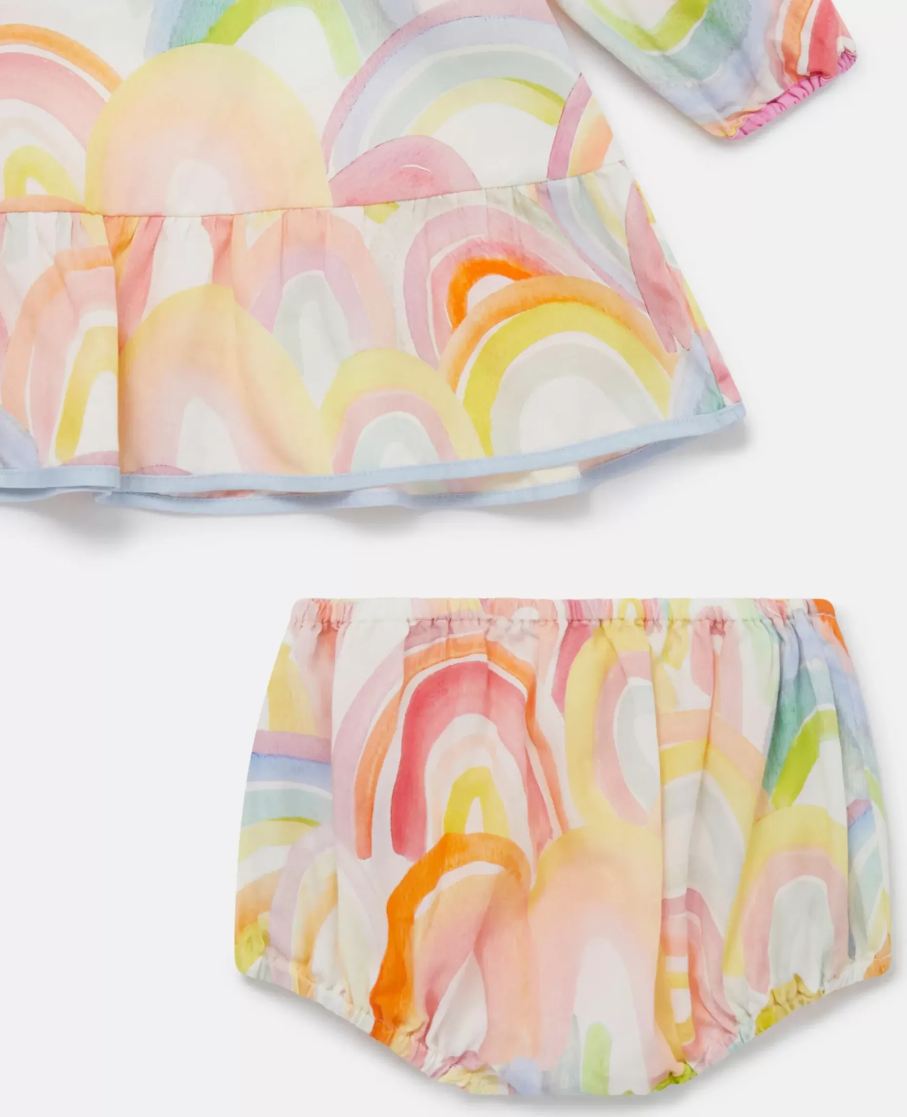 Watercolour Rainbow Print Dress And Bloomers Set