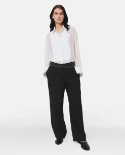 Wide Leg Tuxedo Trousers