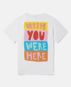 Wish You Were Here Slogan T-Shirt