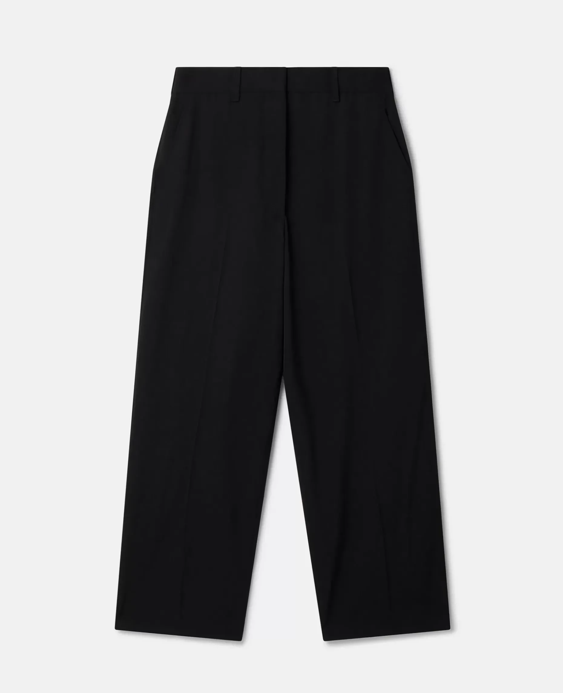 Wool Cropped Tailored Trousers