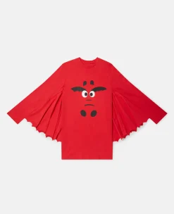 Year Of The Dragon Jersey Cape Dress