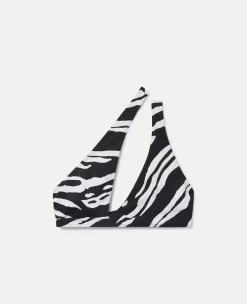 Zebra Print Cut-Out Bikini Top