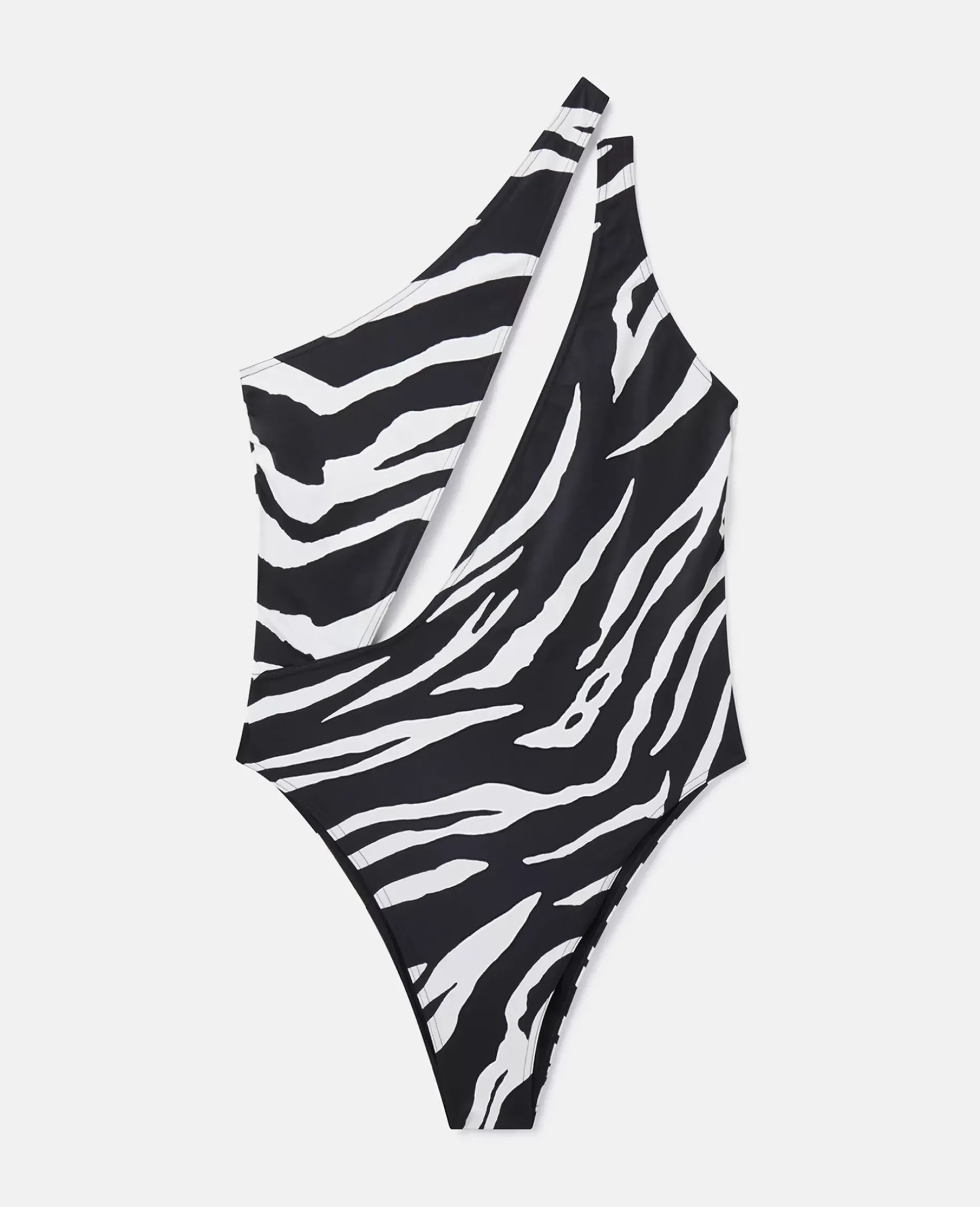 Zebra Print Cut-Out Swimsuit