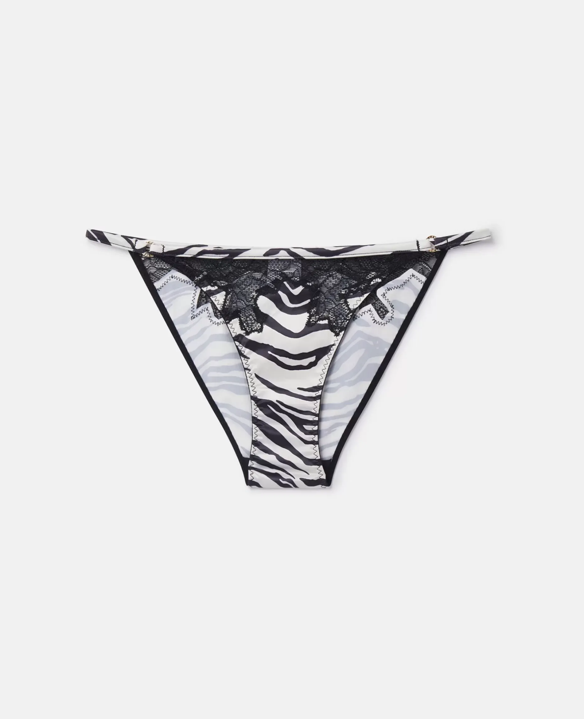 Zebra Print Satin String Bikini Briefs