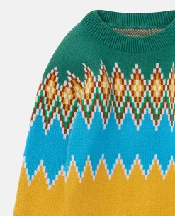 Zig-Zag Fair Isle Knit Jumper