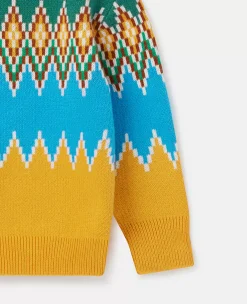 Zig-Zag Fair Isle Knit Jumper